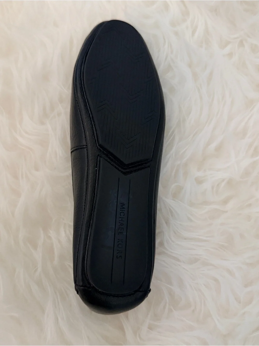 Michael Kors Lillie Moccasin Silver Logo Flats